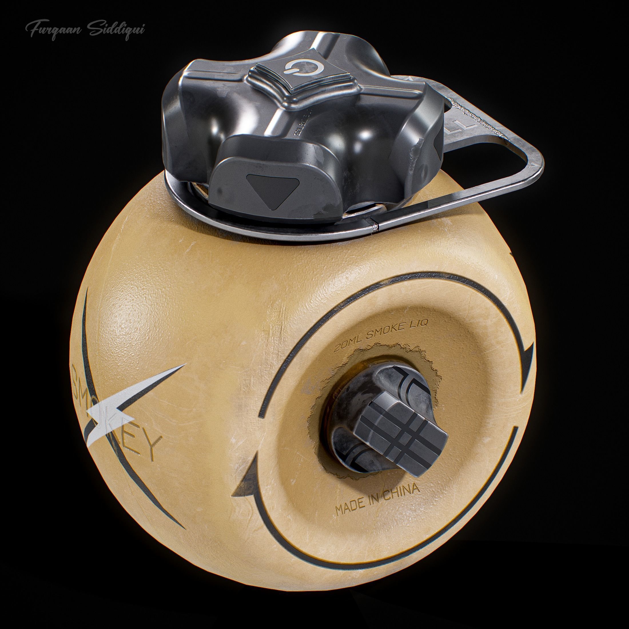 Sci-fi Smoke Grenade Low-poly 3D model_1