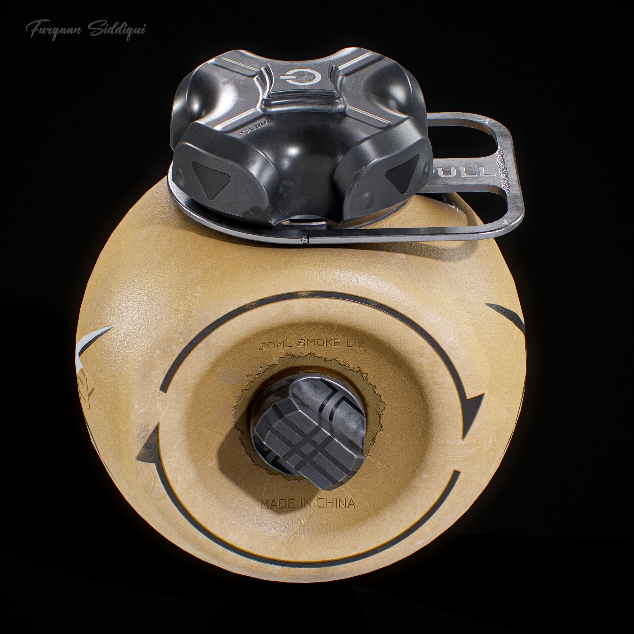 Sci-fi Smoke Grenade Low-poly 3D model_5