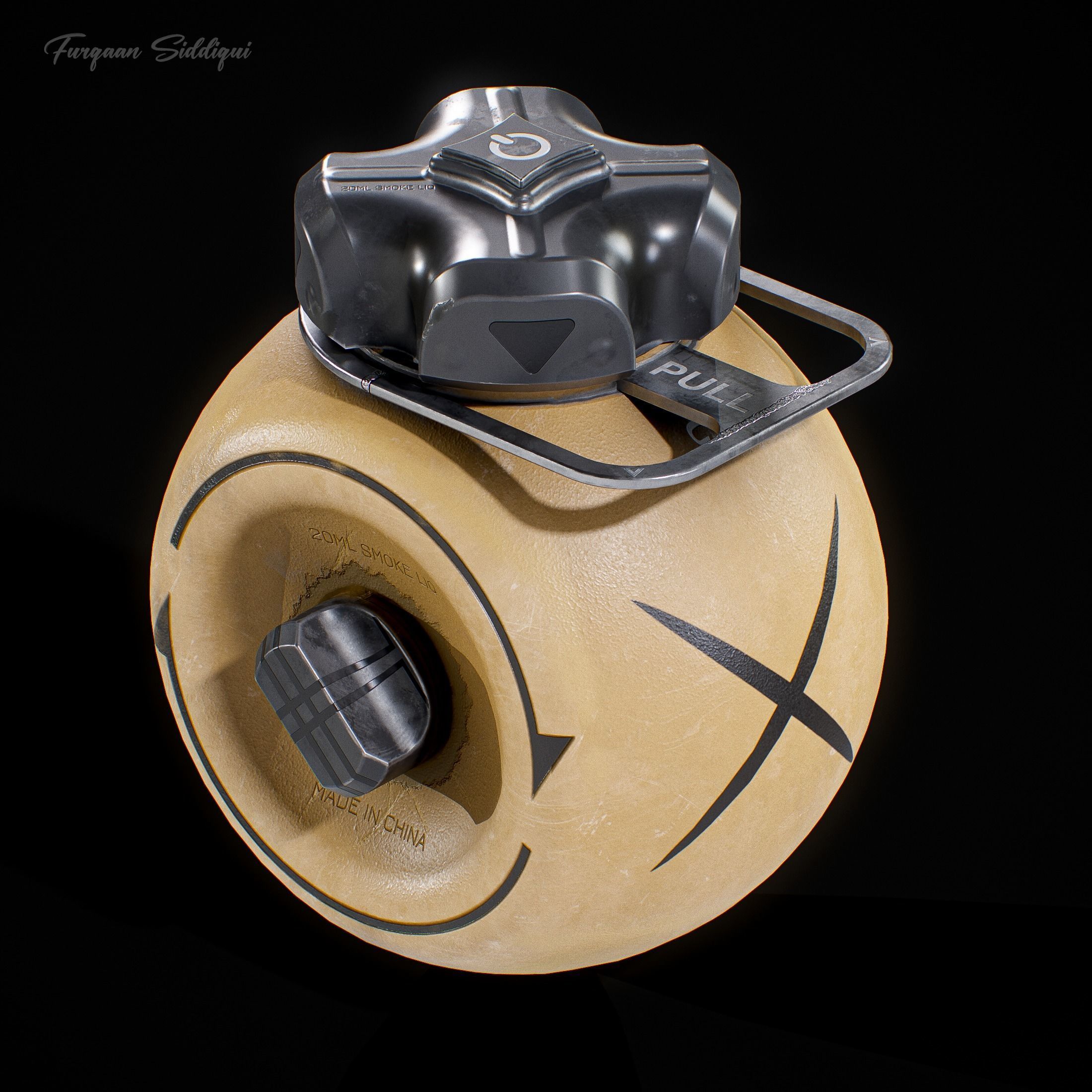 Sci-fi Smoke Grenade Low-poly 3D model_2