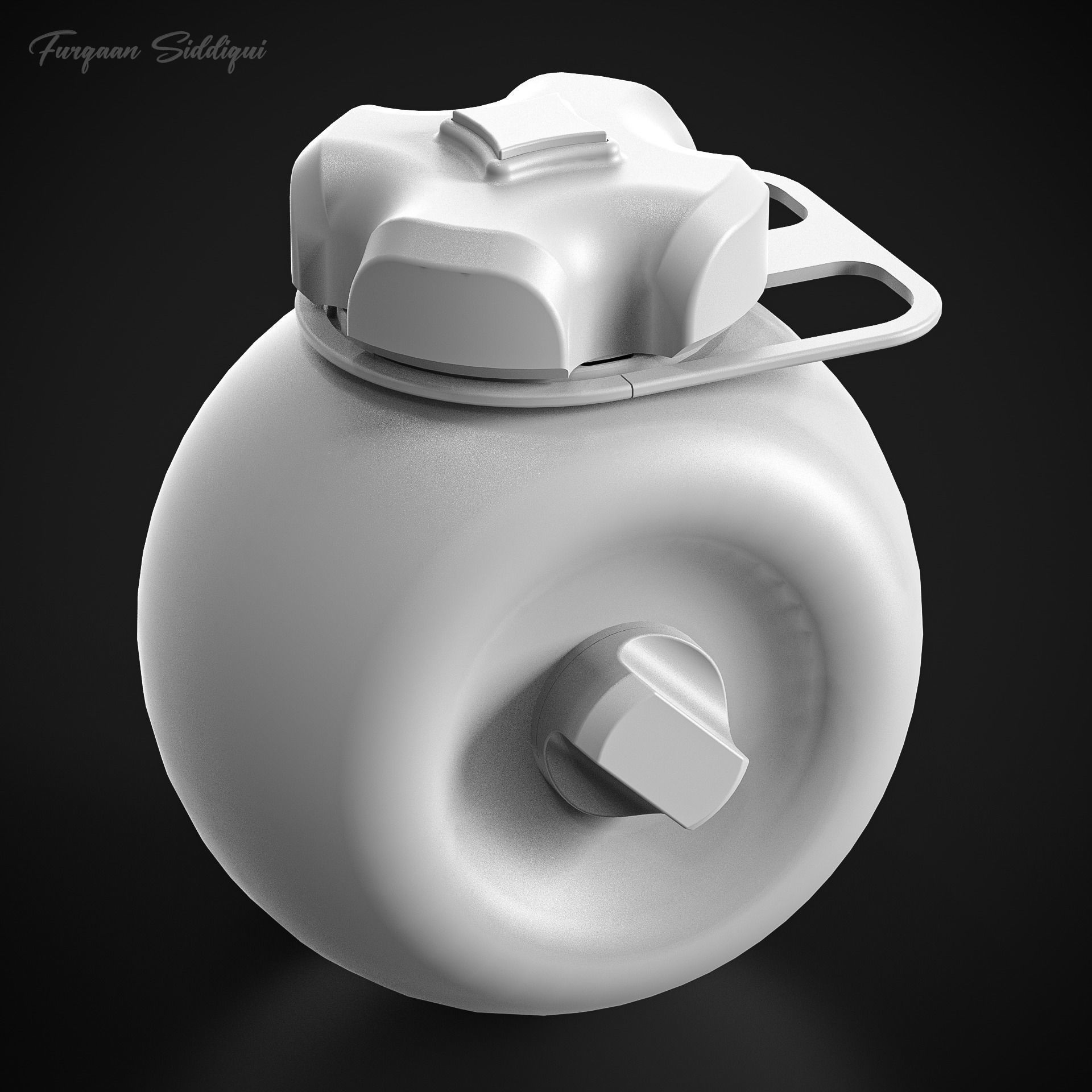 Sci-fi Smoke Grenade Low-poly 3D model_8