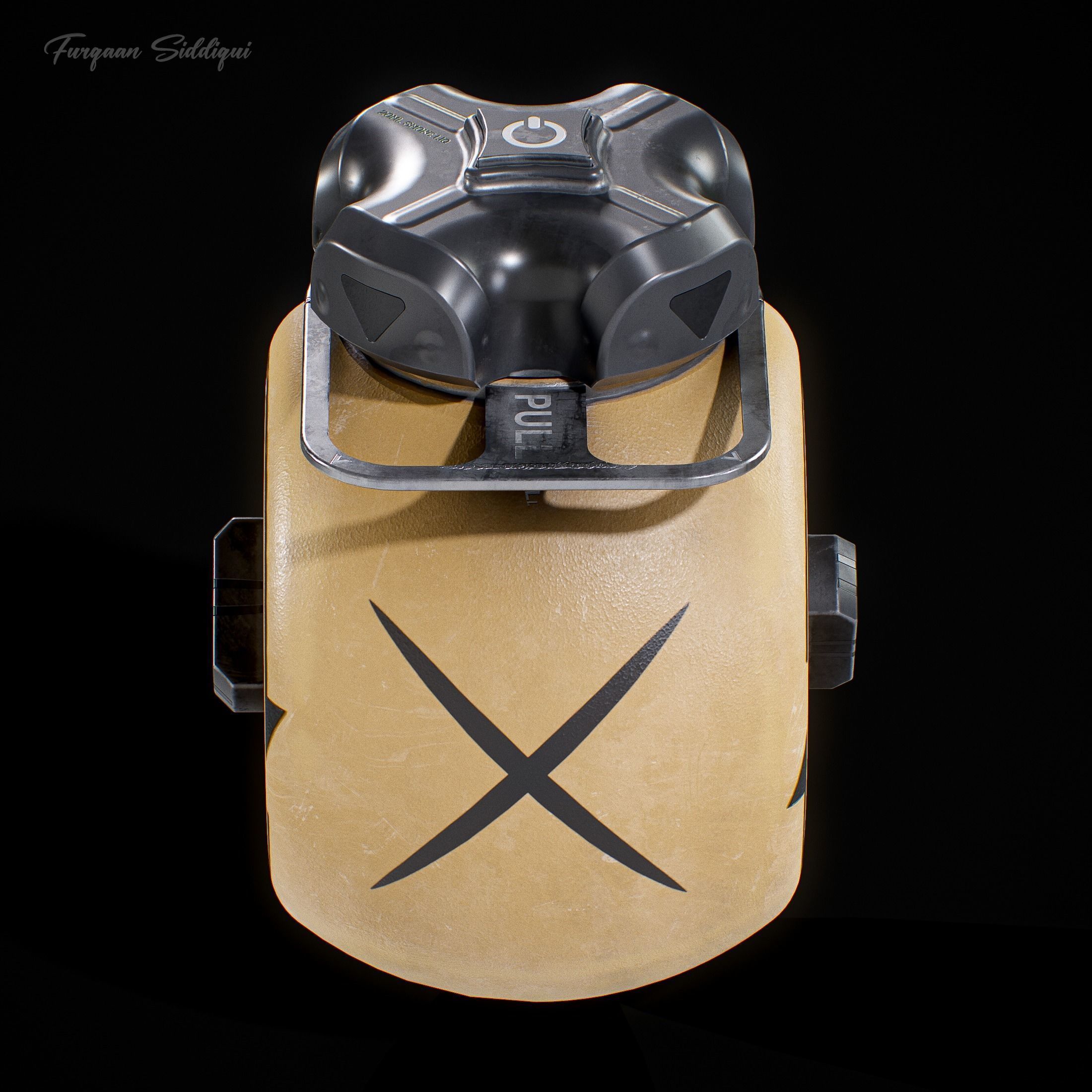 Sci-fi Smoke Grenade Low-poly 3D model_3