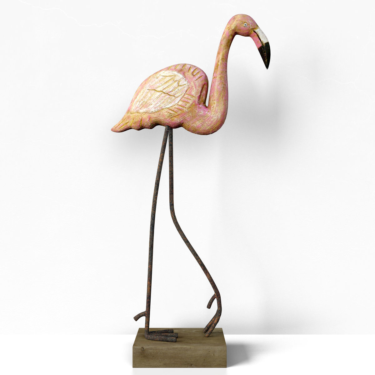 Think Pink Painted Tabletop Sculpture 3D model_1