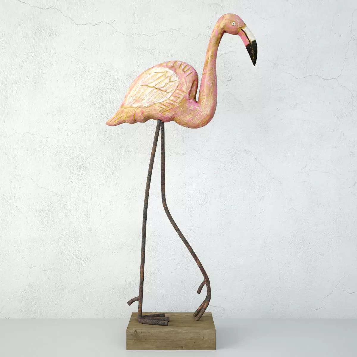 Think Pink Painted Tabletop Sculpture 3D model_0