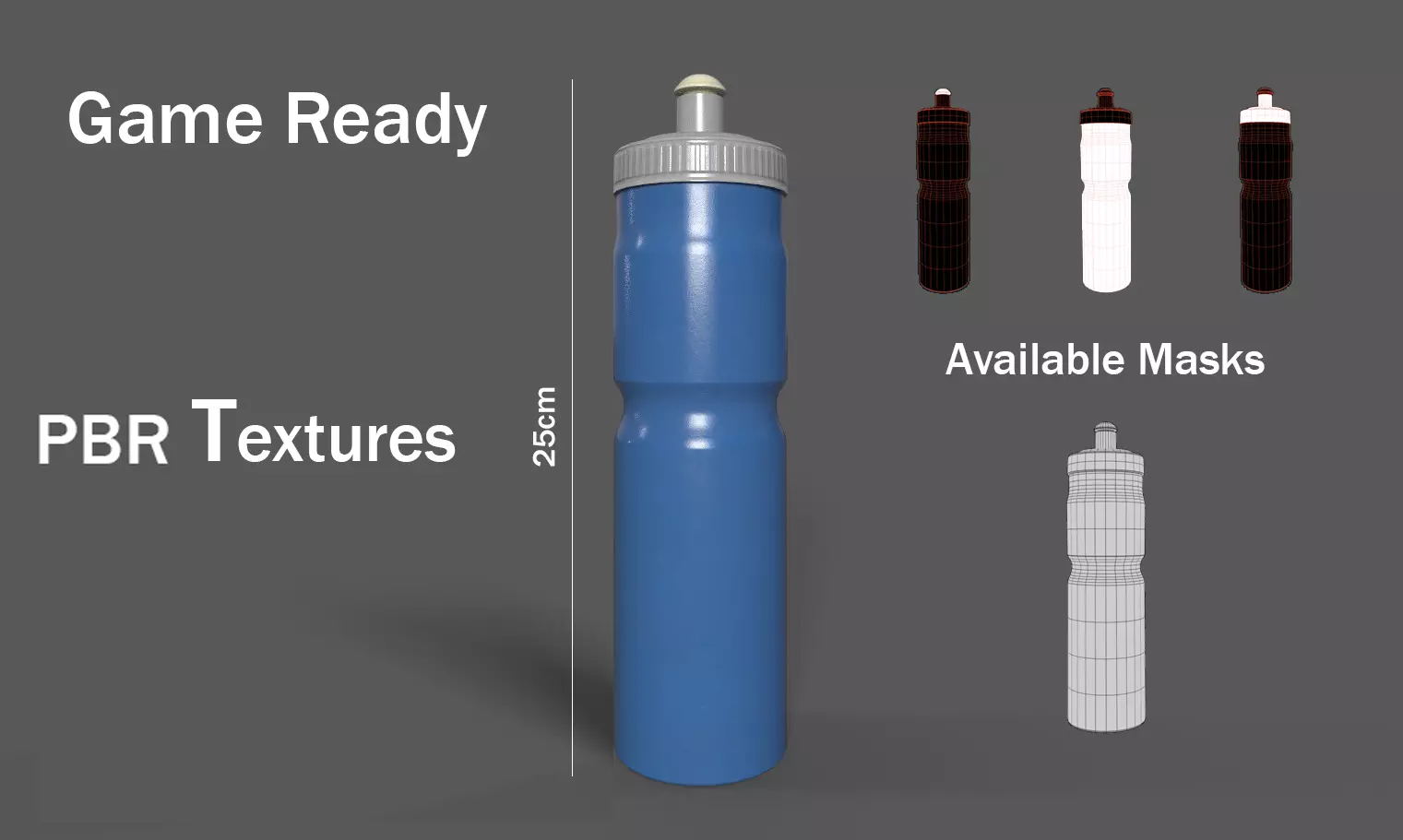 Bottle Low-poly 3D model_0