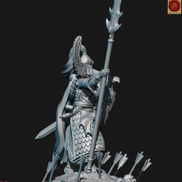 Highborn elves spear lord 3D print model_3