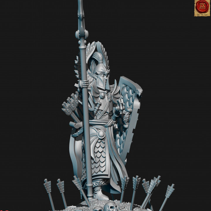 Highborn elves spear lord 3D print model_2
