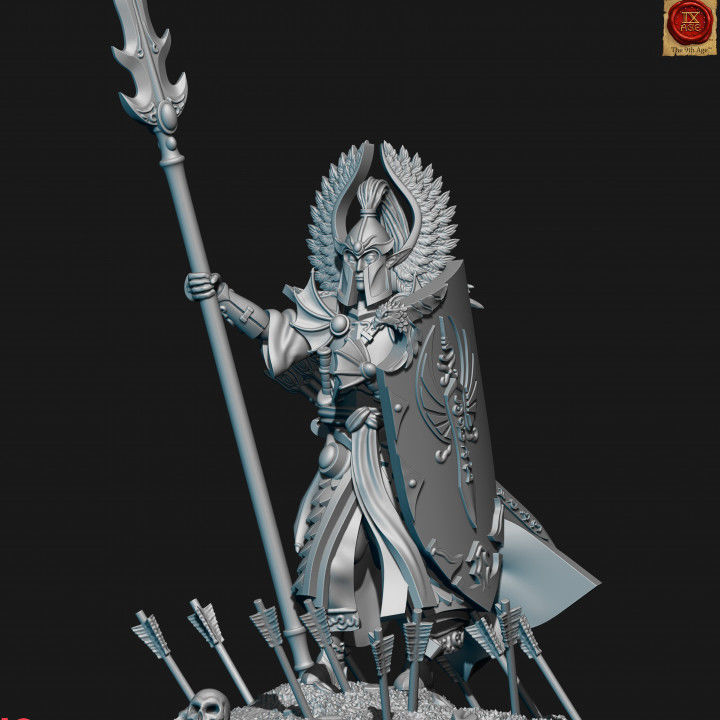 Highborn elves spear lord 3D print model_1