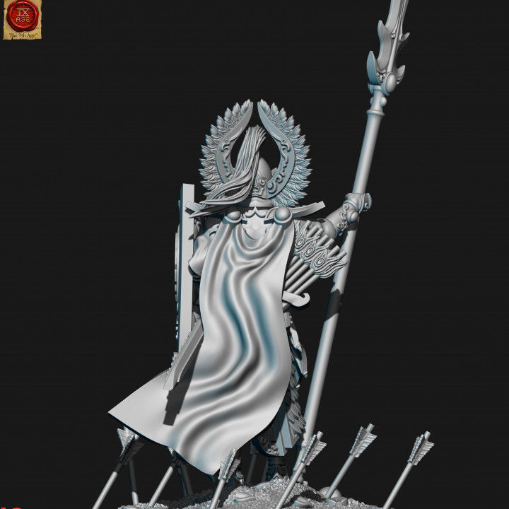 Highborn elves spear lord 3D print model_5