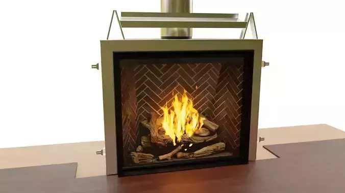 Luxury gas fireplace