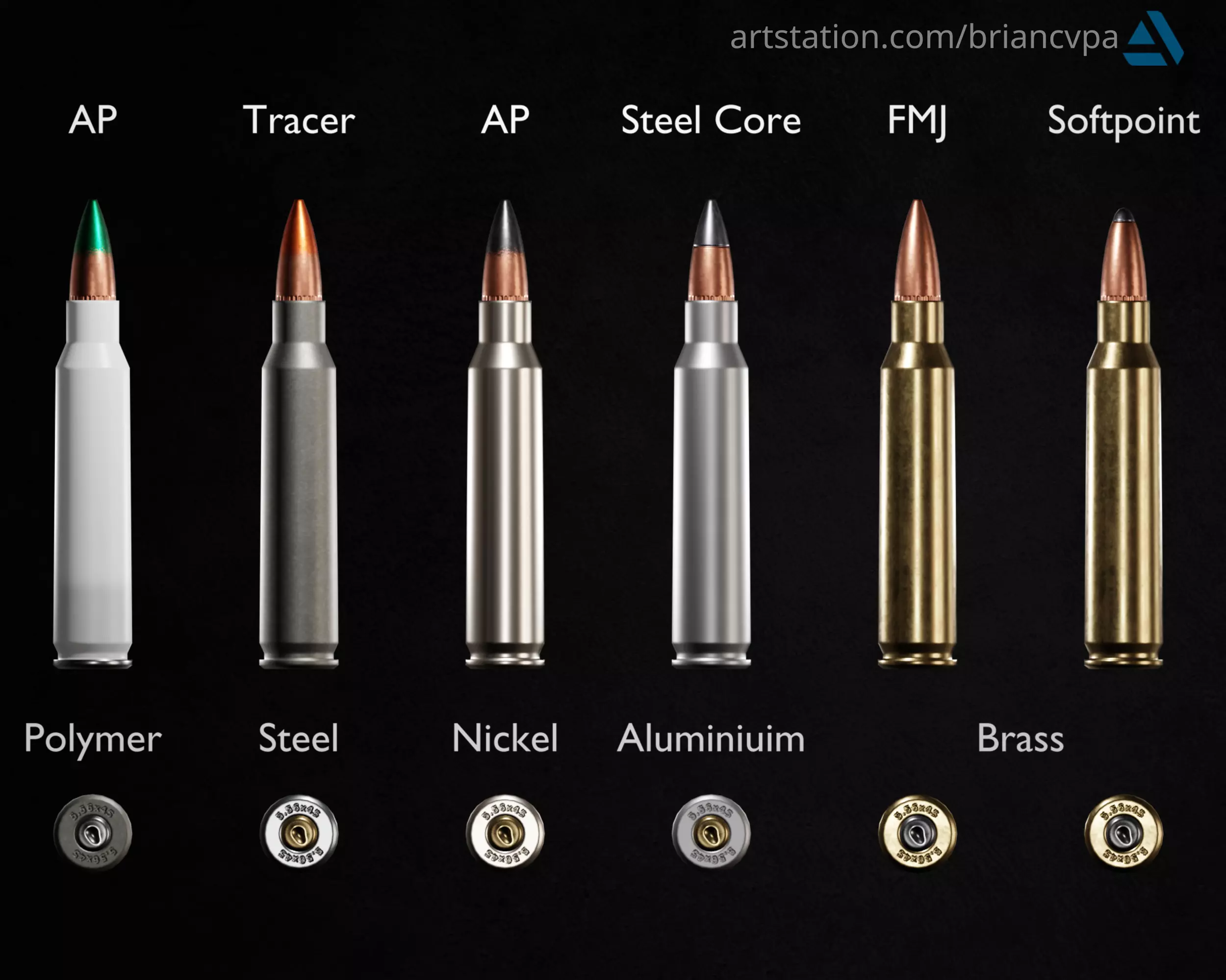 556x45mm Ammunition Pack Low-poly 3D model_0