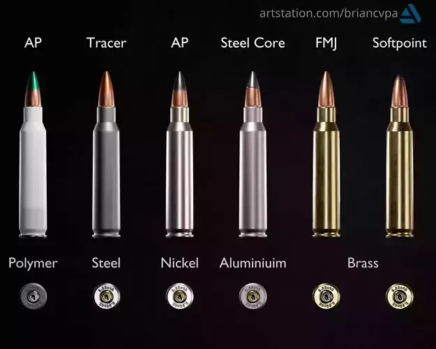 556x45mm Ammunition Pack Low-poly 3D model