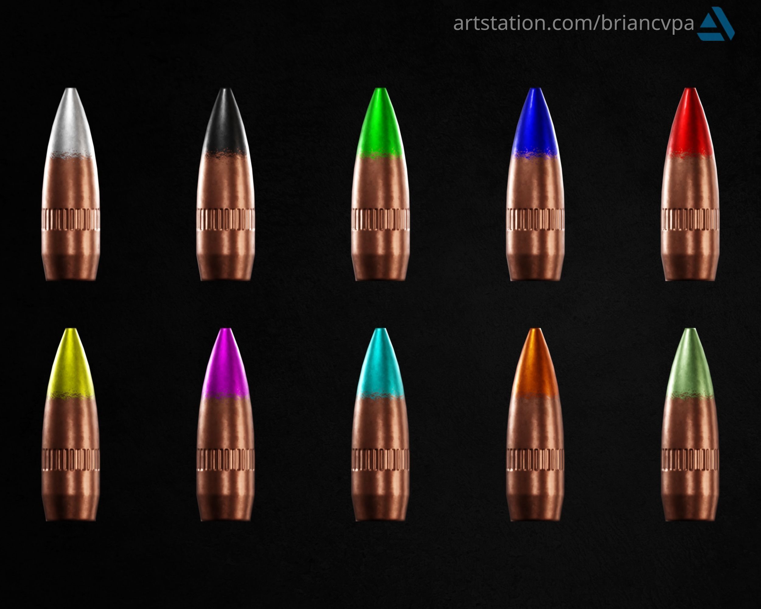 556x45mm Ammunition Pack Low-poly 3D model_2