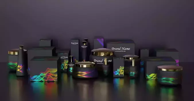 Set for cosmetics with packaging