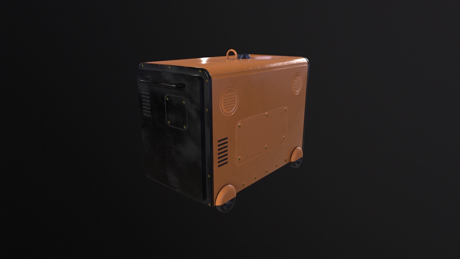Diesel Generator 3D Model Low-poly 3D model_3