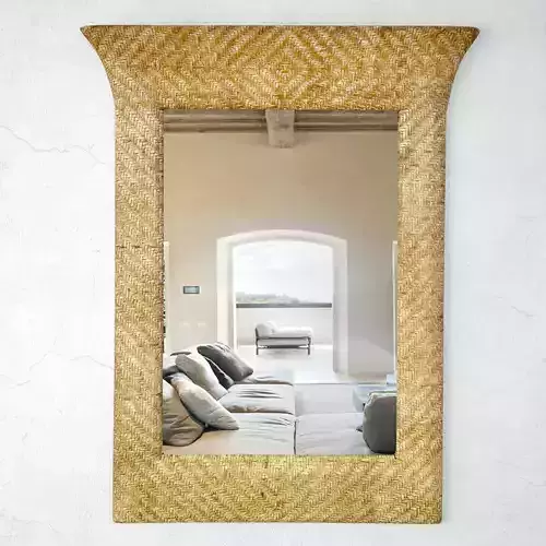 Vintage Woven Mirror