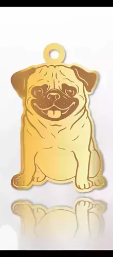 laser cut budog pendant