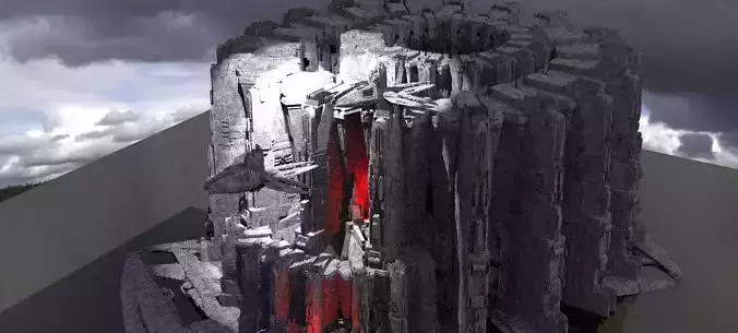 Sci-Fi dark Lord Platforms Base kitbash