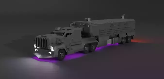 Sci fi semi-truck sci-fi truck 3D model