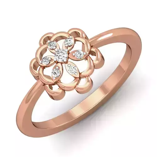Women diamond ring 3dm stl render detail
