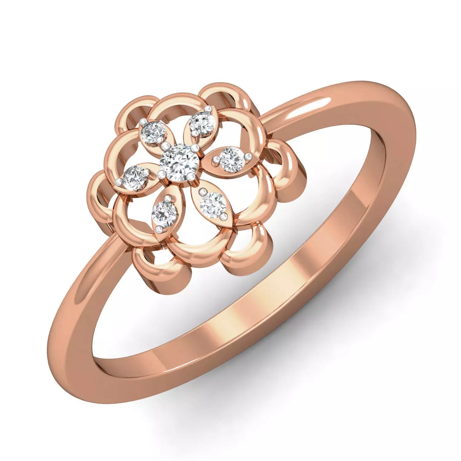 Women diamond ring 3dm stl render detail 3D print model
