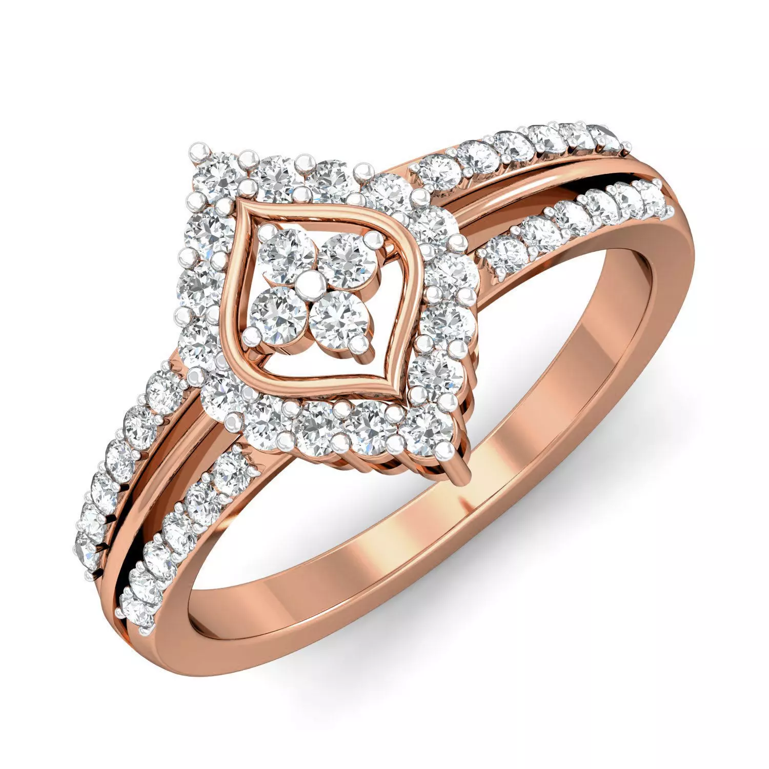 Women diamond ring 3dm stl render detail 3D print model