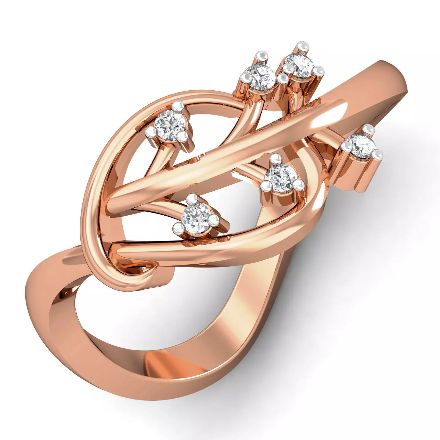 Women diamond ring 3dm stl render detail 3D print model