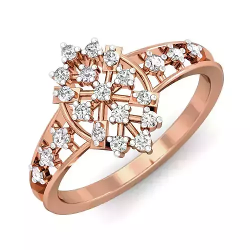 Women diamond ring 3dm stl render detail