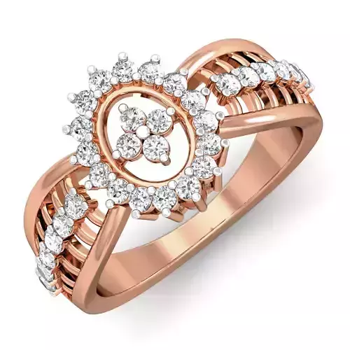 Women diamond ring 3dm stl render detail
