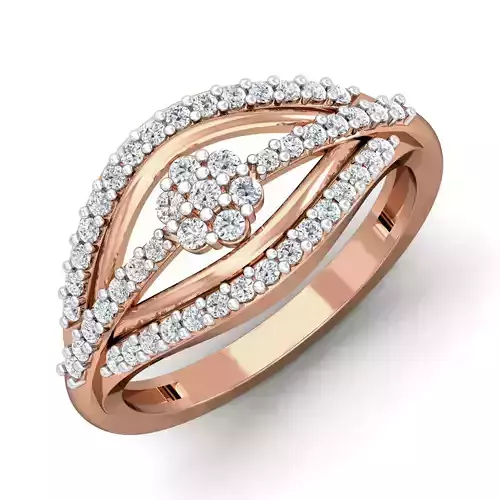 Women diamond ring 3dm stl render detail