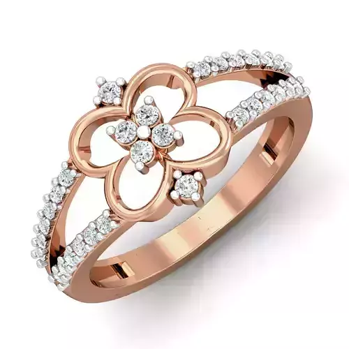 Women diamond ring 3dm stl render detail