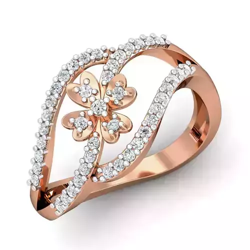 Women diamond ring 3dm stl render detail