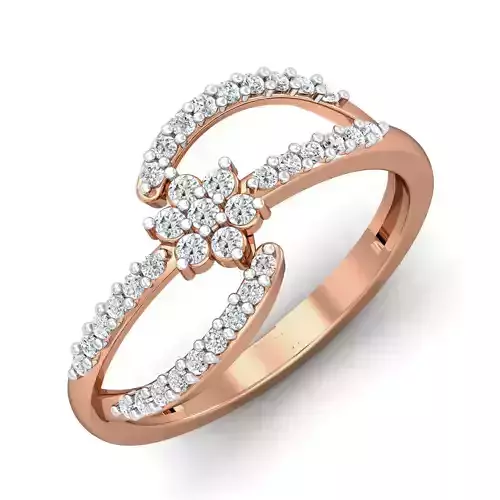 Women diamond ring 3dm stl render detail