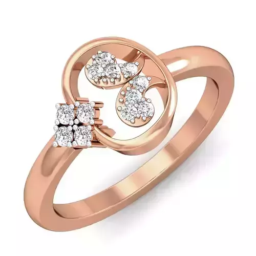 Women diamond ring 3dm stl render detail