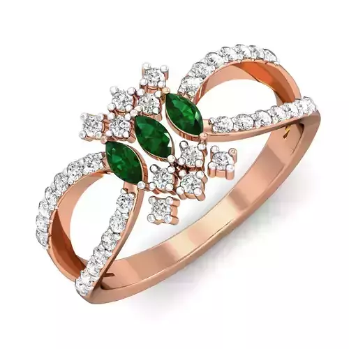 Women diamond ring 3dm stl render detail