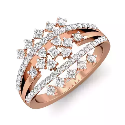 Women diamond ring 3dm stl render detail