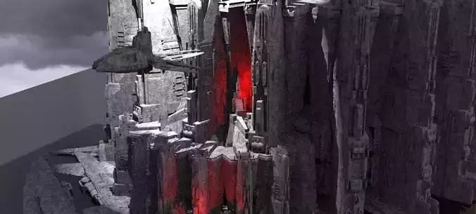 Sci-Fi dark Platforms Decepticon  base 