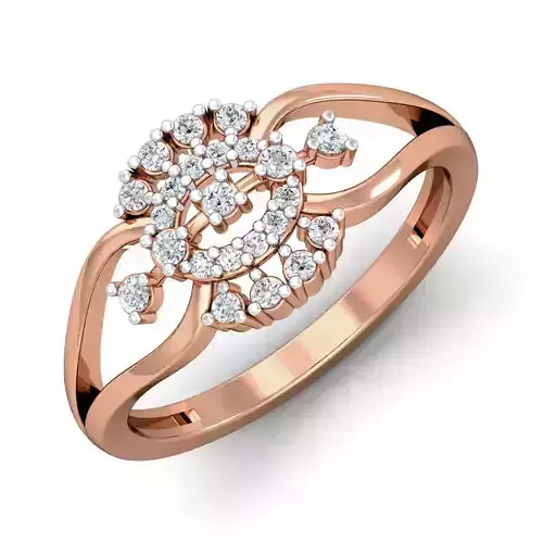 Women diamond ring 3dm stl render detail