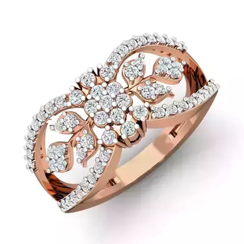 Women diamond ring 3dm stl render detail