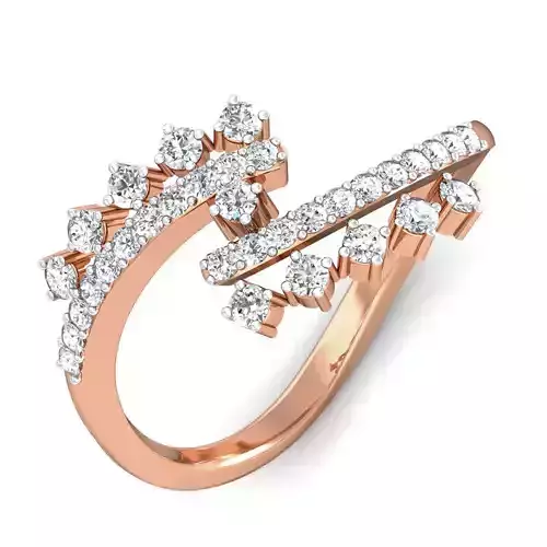 Women diamond ring 3dm stl render detail