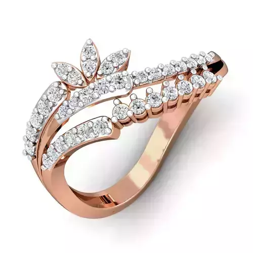 Women diamond ring 3dm stl render detail