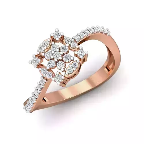 Women diamond ring 3dm stl render detail