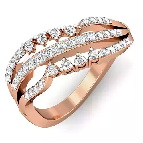 Women diamond ring 3dm stl render detail