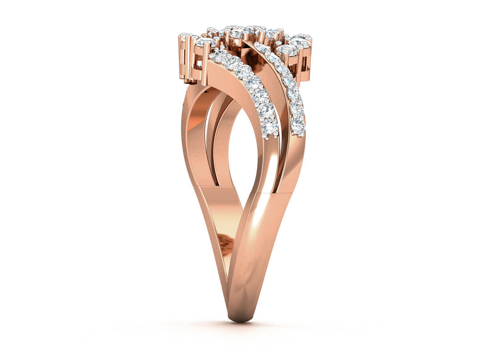 Women diamond ring 3dm stl render detail 3D print model_2
