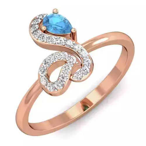 Women diamond ring 3dm stl render detail