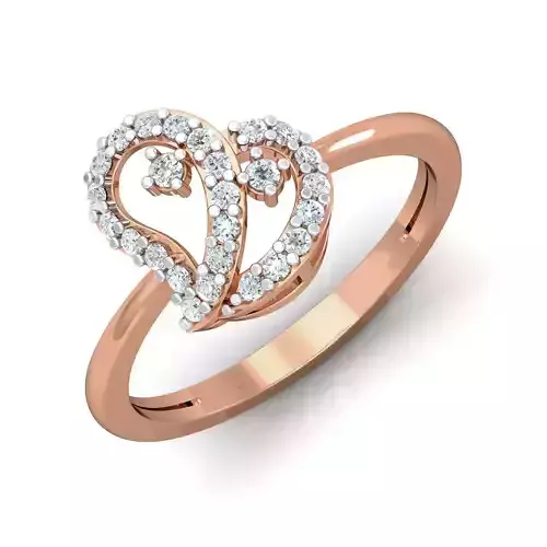 Women diamond ring 3dm stl render detail