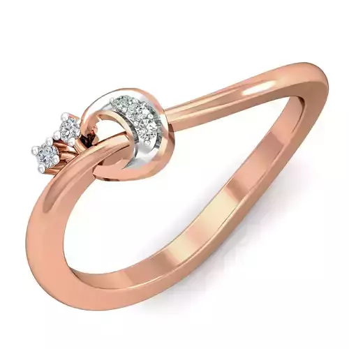 Women diamond ring 3dm stl render detail