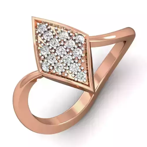Women diamond ring 3dm stl render detail