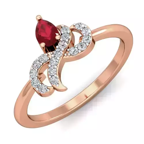 Women diamond ring 3dm stl render detail