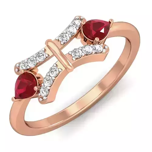 Women diamond ring 3dm stl render detail