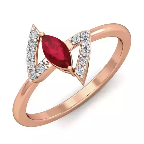 Women diamond ring 3dm stl render detail